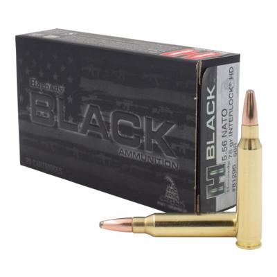 HORNADY BLACK 75 GR INTERLOCK HD 5.56 AMMO, 20RDS/BOX – 81296