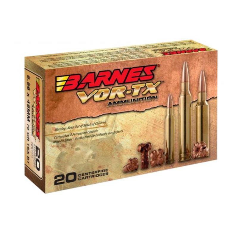 BARNES BULLETS VOR TX 70 GR TSX BOAT TAIL 5 56 AMMO 20 BOX 31191