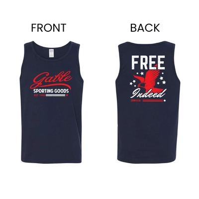 GABLE 4TH OF JULY COLLECTION - FREE INDEED TANK TOP -GILDAN