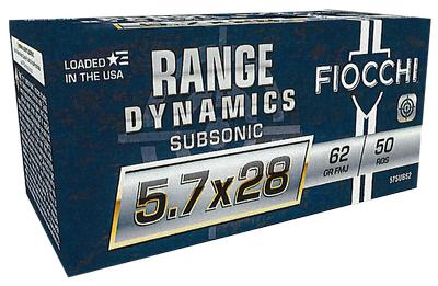 FIOCCHI RANGE DYNAMICS BRASS 5.7 X 28 62-GRAIN 50-ROUNDS FMJ