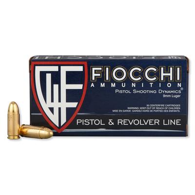 FIOCCHI TRAINING DYNAMICS BRASS 9MM 124-GRAIN 50-ROUNDS FMJ