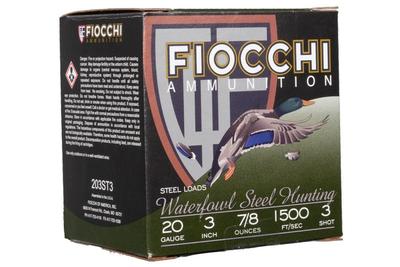 FIOCCHI FLYWAY STEEL 20 GA #3-SHOT 25-ROUNDS 3