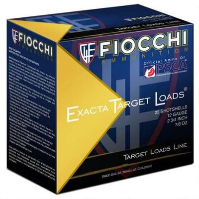 FIOCCHI EXACTA TRAINER LOW RECOIL 12 GA 2.75 INCH 7/8 OZ #7.5 SHOT 25RDS