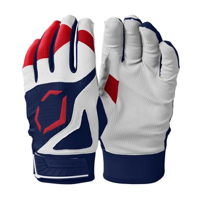 EvoShield SRZ-1 Batting Gloves - Navy/Red 