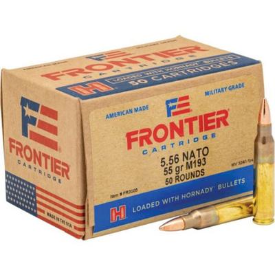 Hornady Frontier 55 gr FMJ 5.56 Ammo, 50/box - FR2005