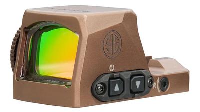 SIG SAUER Romeo-X Pro 1x Reflex Red Dot Sight, Circle Dot Reticle, FDE