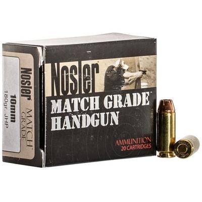 Nosler 180 gr Jacketed Hollow Point 10mm Ammo, 20/box - 51400