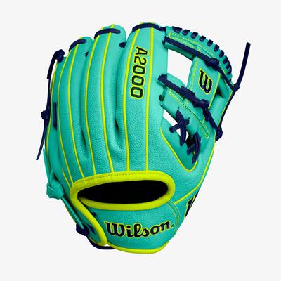 WILSON Name	SKU 2024 FALL A2000 DP15SS Seafoam/Opt 11.5” Infield Baseball Glove -RH