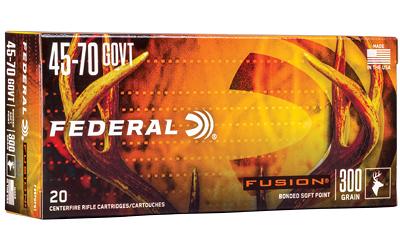 FEDERAL 45-70 GOVERNMENT 300GR FUSION AMMUNITION 20RDS - F4570FS1