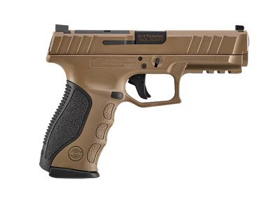 Stoeger STR-9 Mid-Size 9mm FDE 15+1 Striker-Fired Optic Ready Pistol w/(2) 15rd Mags, Meprolight Sight & (3) Addt'l Backstraps 317A22