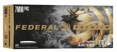 Federal Premium Terminal Ascent Brass 7mm PRC 170 Grain 20-Rounds