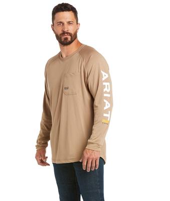 Ariat Rebar Heat Fighter T-Shirt L/S -KHAKI