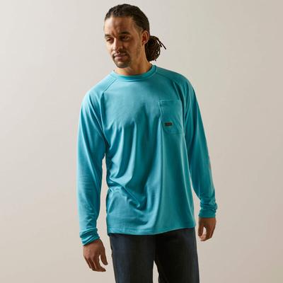 Ariat Rebar Heat Fighter T-Shirt L/S -MAUI BLUE