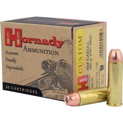 Hornady 454 Casull 300gr XTP Custom Pistol Ammunition 20rds - 9150