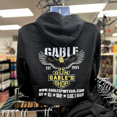 GABLE HOODIE-GUNSHOP-HD EAGLE- BLK