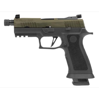 Sig P320 Two-Tone Pistol 9mm Moss Green/Gray 21rds Suppressor Ready 4.6