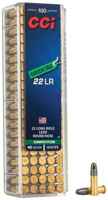 CCI AMMUNITION Green Tag 22 LR 40 Grain Part # 0033