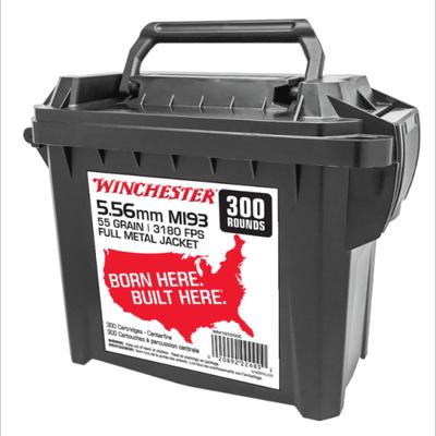 WInchester 5.56mm M193 55gr FMJ 300rds Plastic Ammo Can - WM193300C