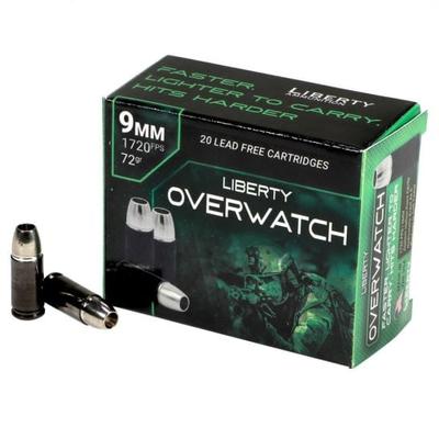 Liberty Ammunition Overwatch 9mm 72 gr OCD - 20rds - LAOW9MM721700