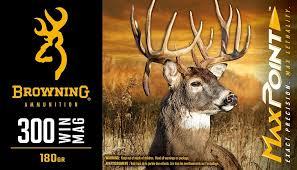 Browning .300 Winchester Magnum Ammunition 20 Rounds BXS 180 Grains