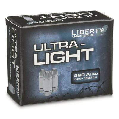 Liberty Ultra-Light .380 ACP Ammunition 20 Rounds Copper HP 50 Grain Lead Free