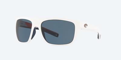 Costa Del Mar Sunglasses -Freedom Series Broadbill - Matte Usa White-Gray Polarized Polycarbonate  580P