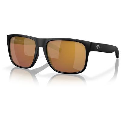 Costa Del Mar Sunglasses -SPEARO XL - MATTE BLACK-Gold Mirror Polarized Glass 580G