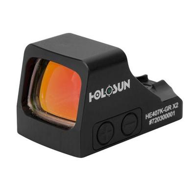 Holosun HE407K X2 Green Dot Reflex Sight 6 MOA w/ Shake Awake - HE407K-GR X2